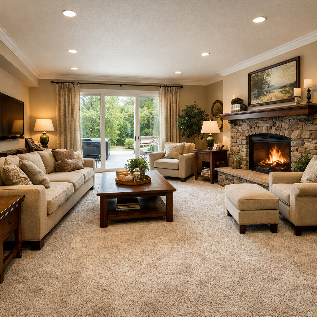 Carpet install in living room. chico ca